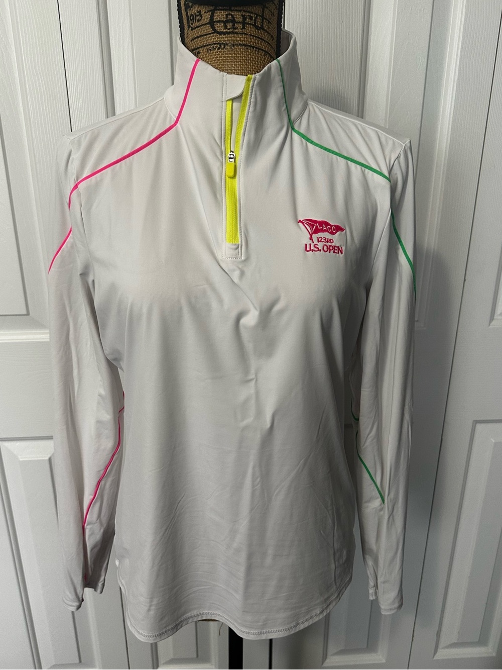 G/Fore White Quarter Zip Pullover